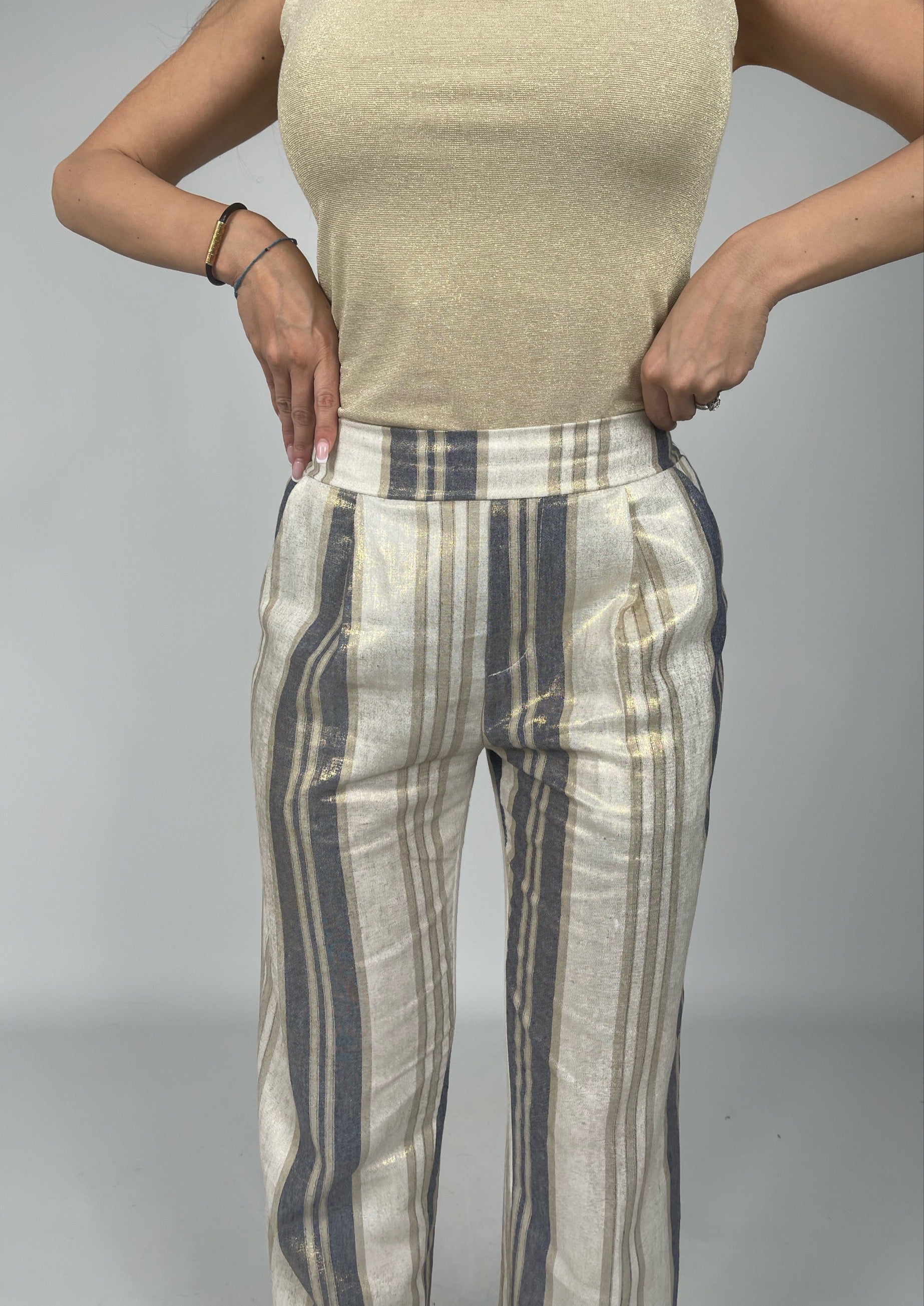 Pantalone Lino Lurex