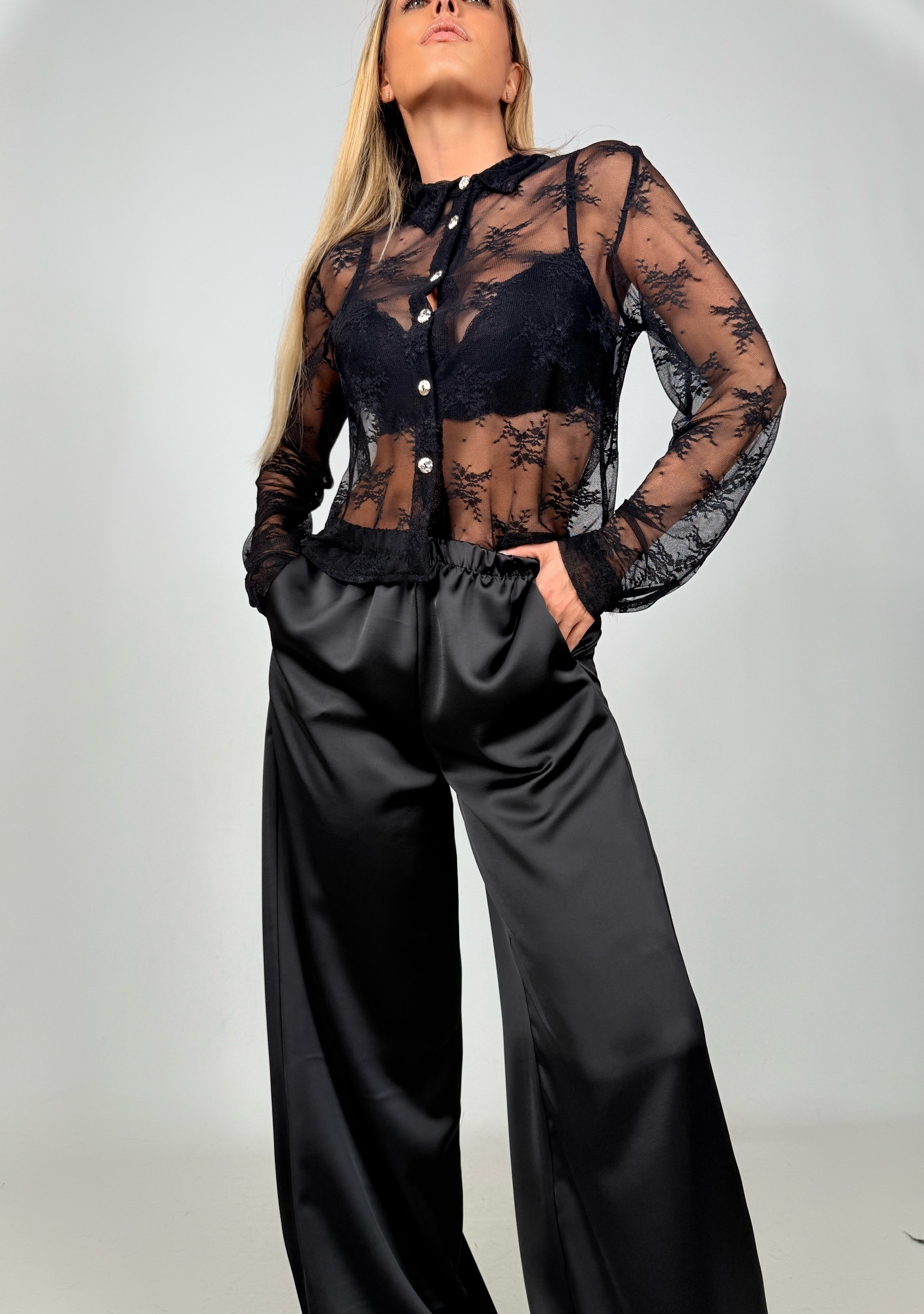 Camicia Organza in Pizzo