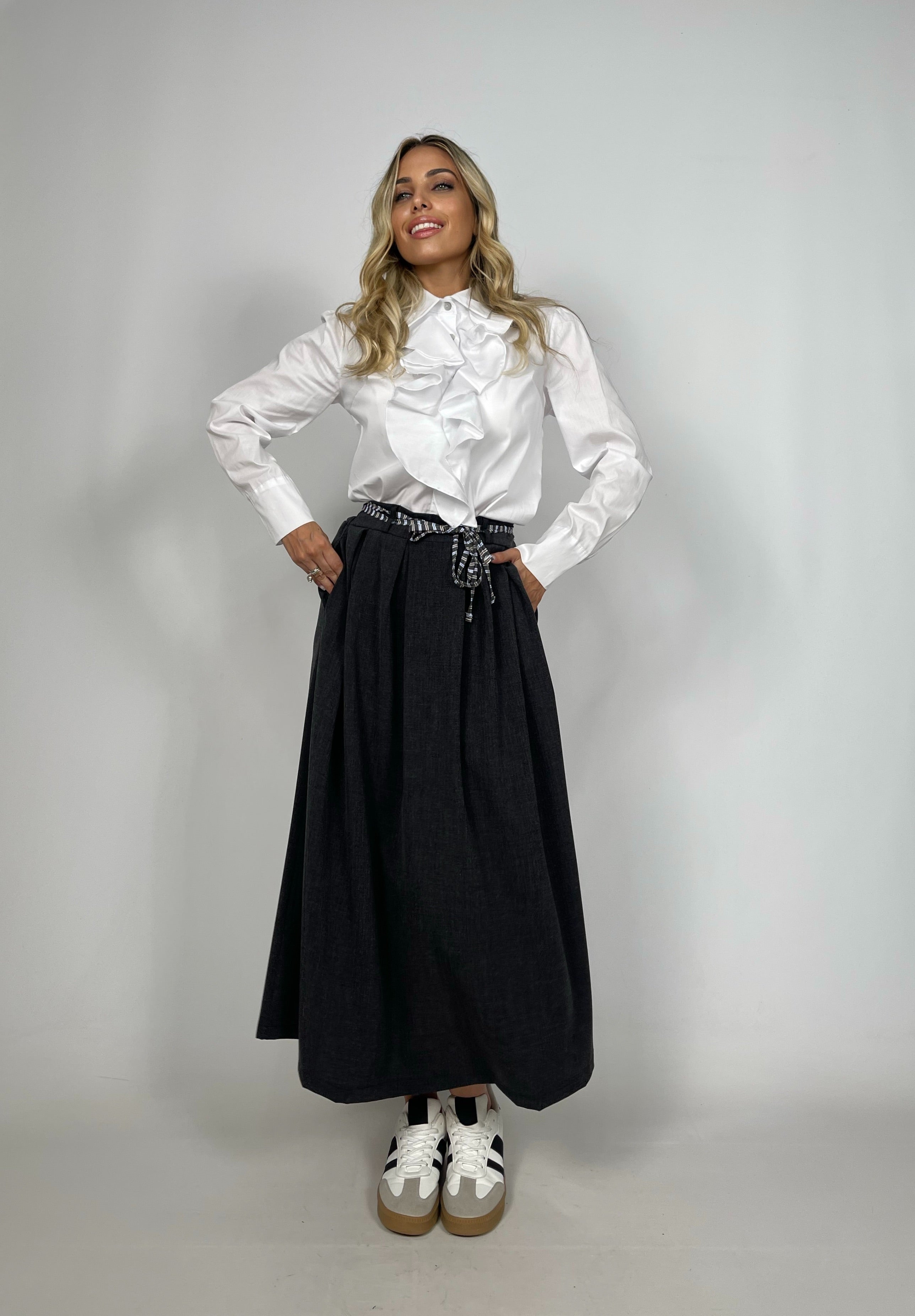 Camicia Cotone Rouche