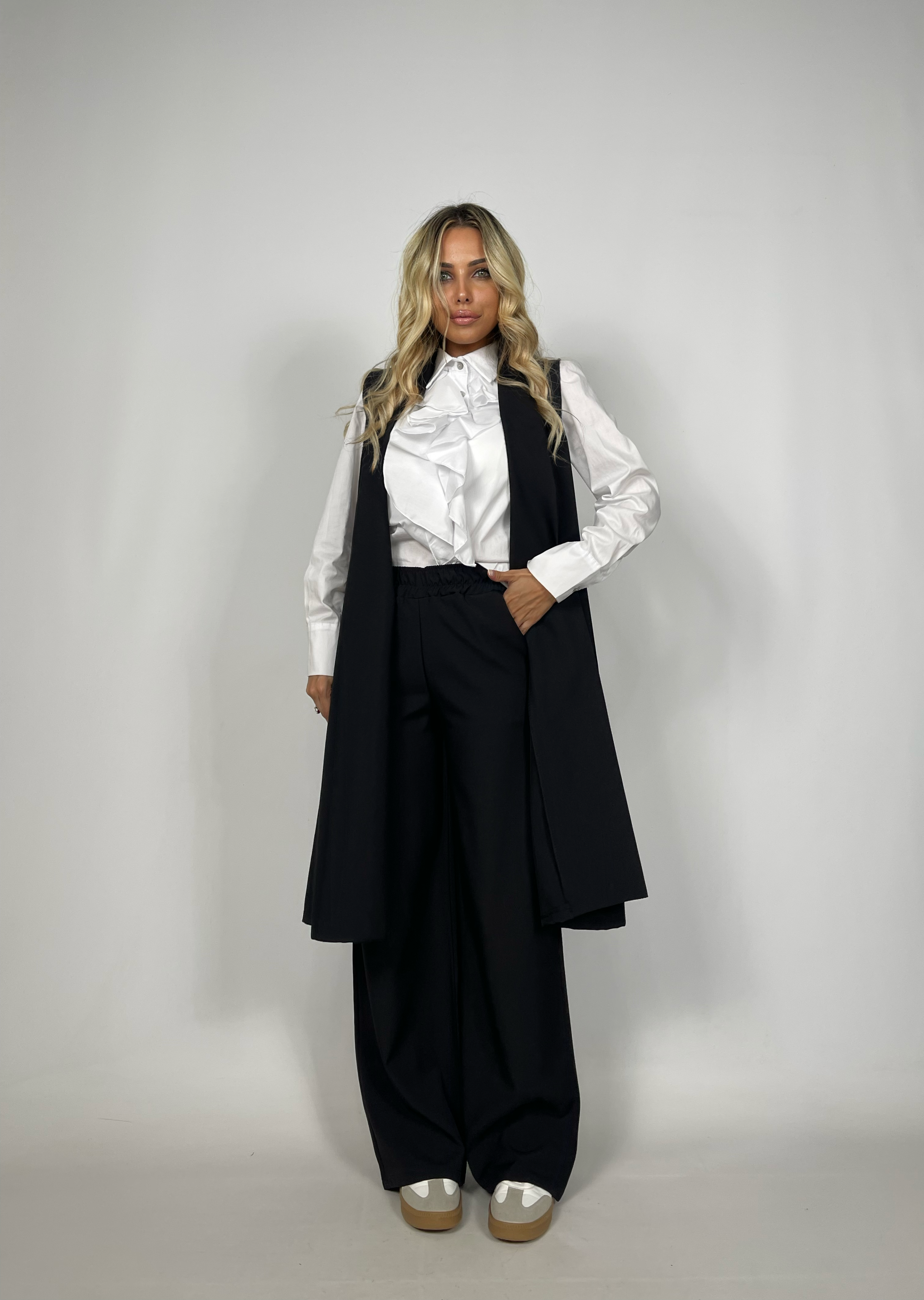 Camicia Cotone Rouche