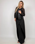 Giacca Sunshine Effetto Pelle con Tulle