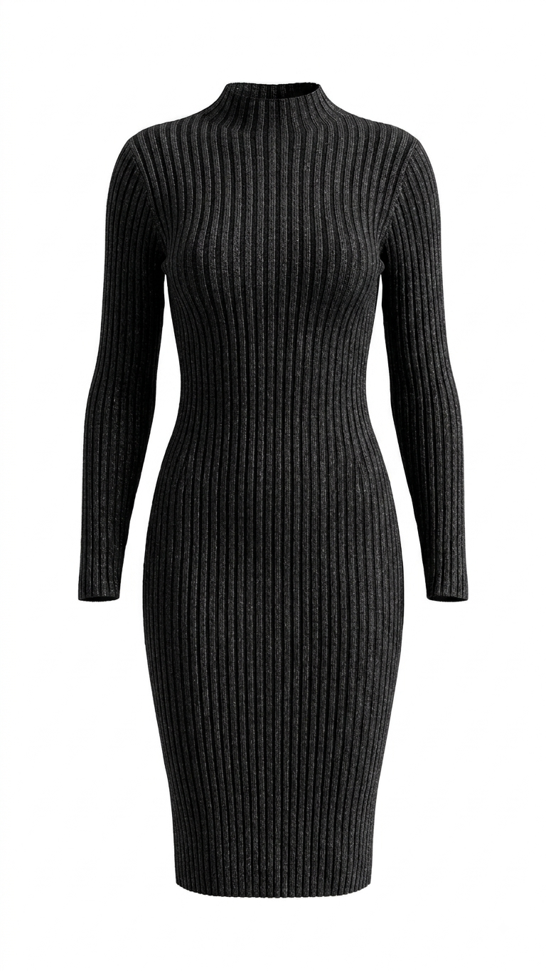 Robe à manches longues et col montant - ZS5090