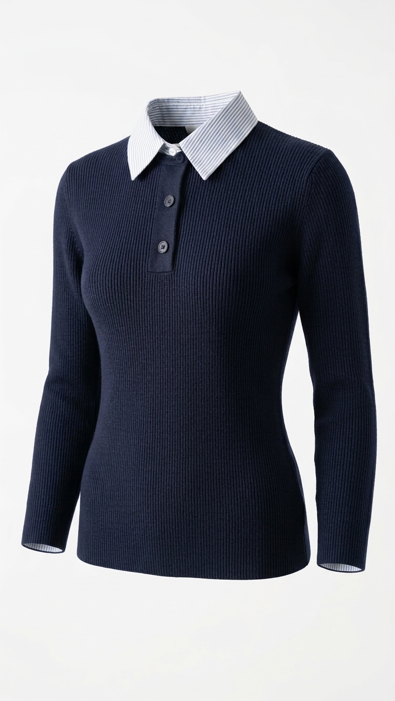 Maglia con collo camicia - LG538