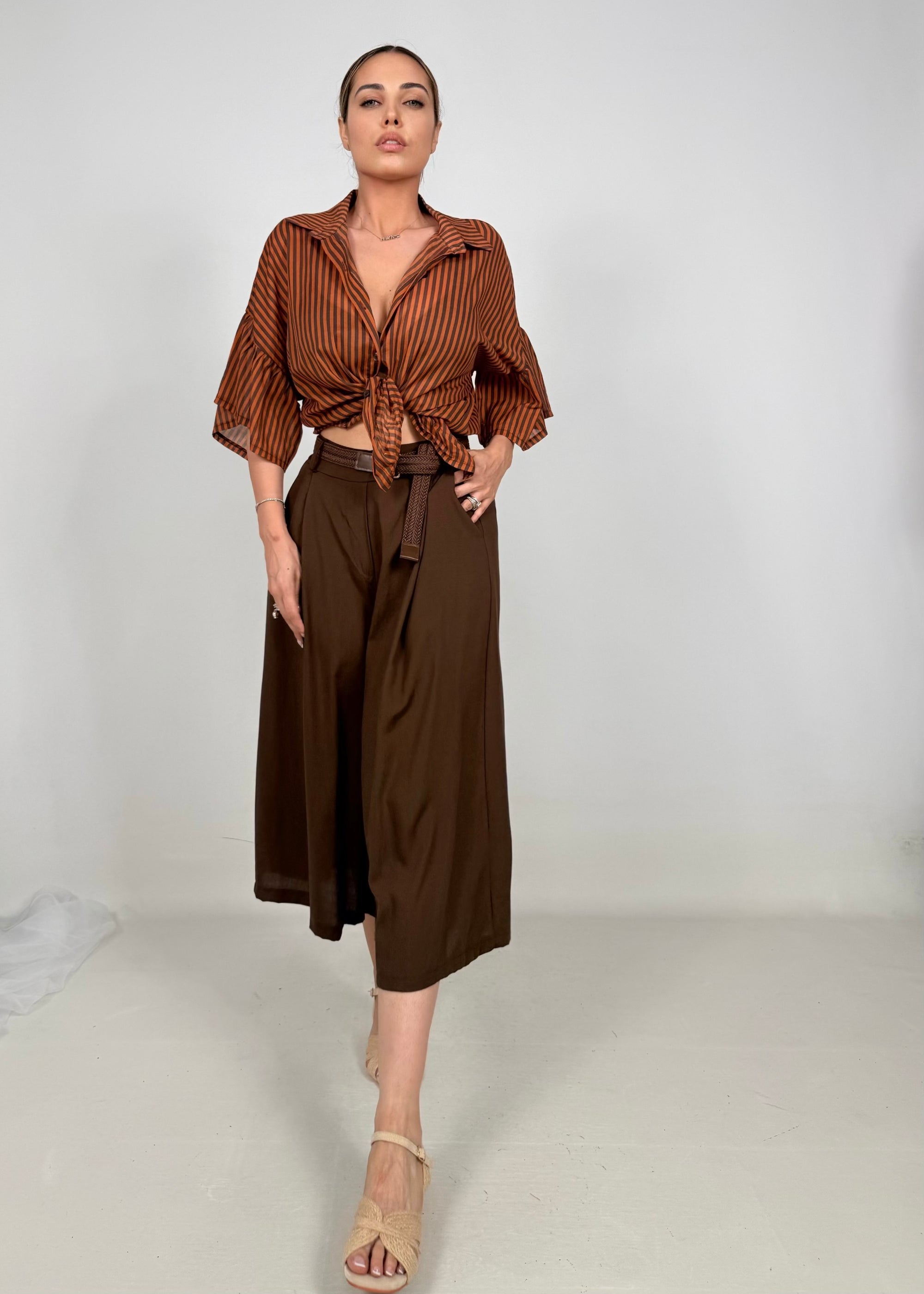 Camicia Tencel Righe