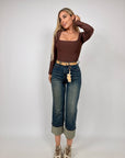 Jeans Cropped Teddy