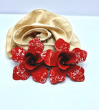 Orecchini Flower Red