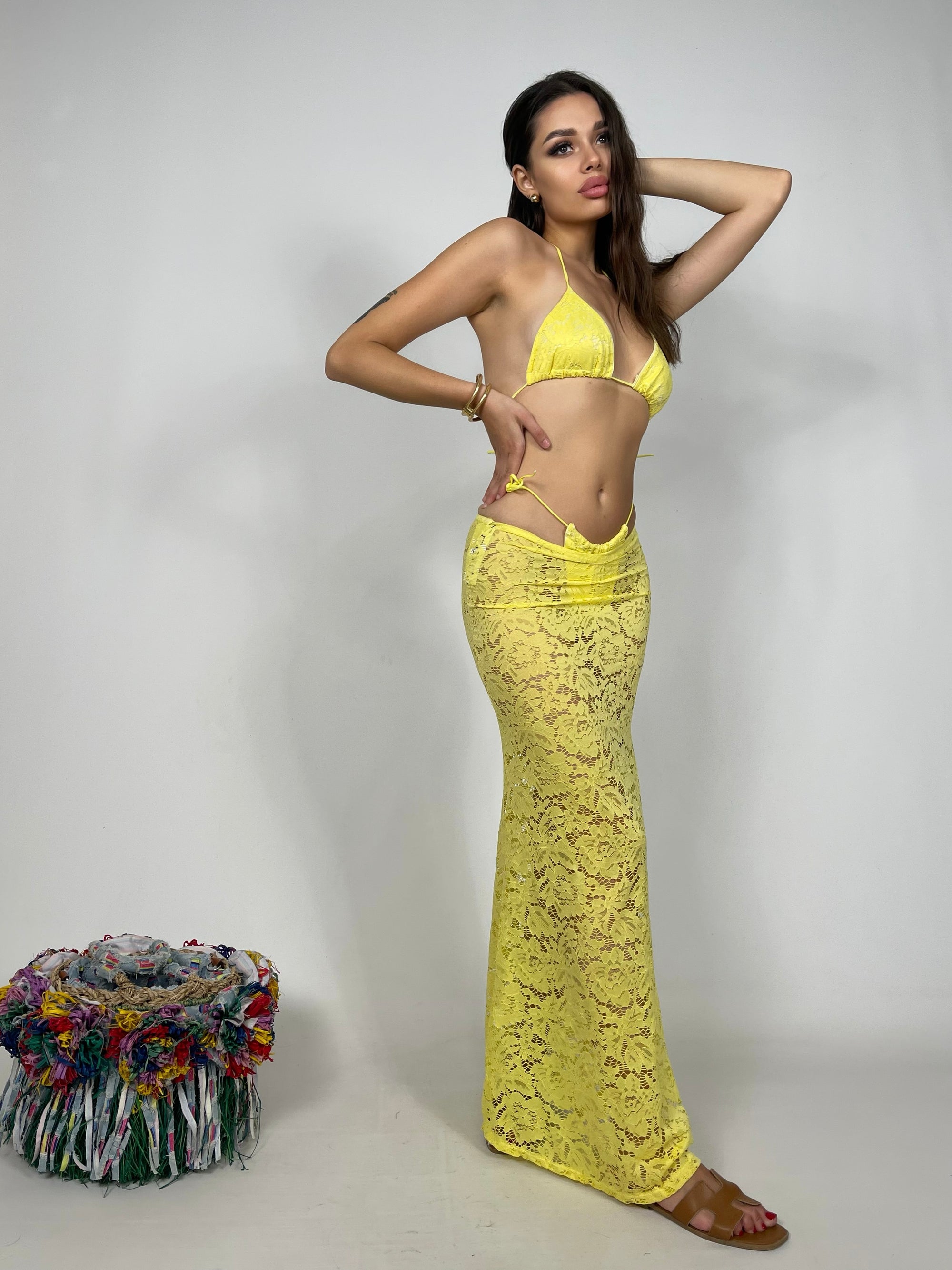 Ensemble bikini en macramé