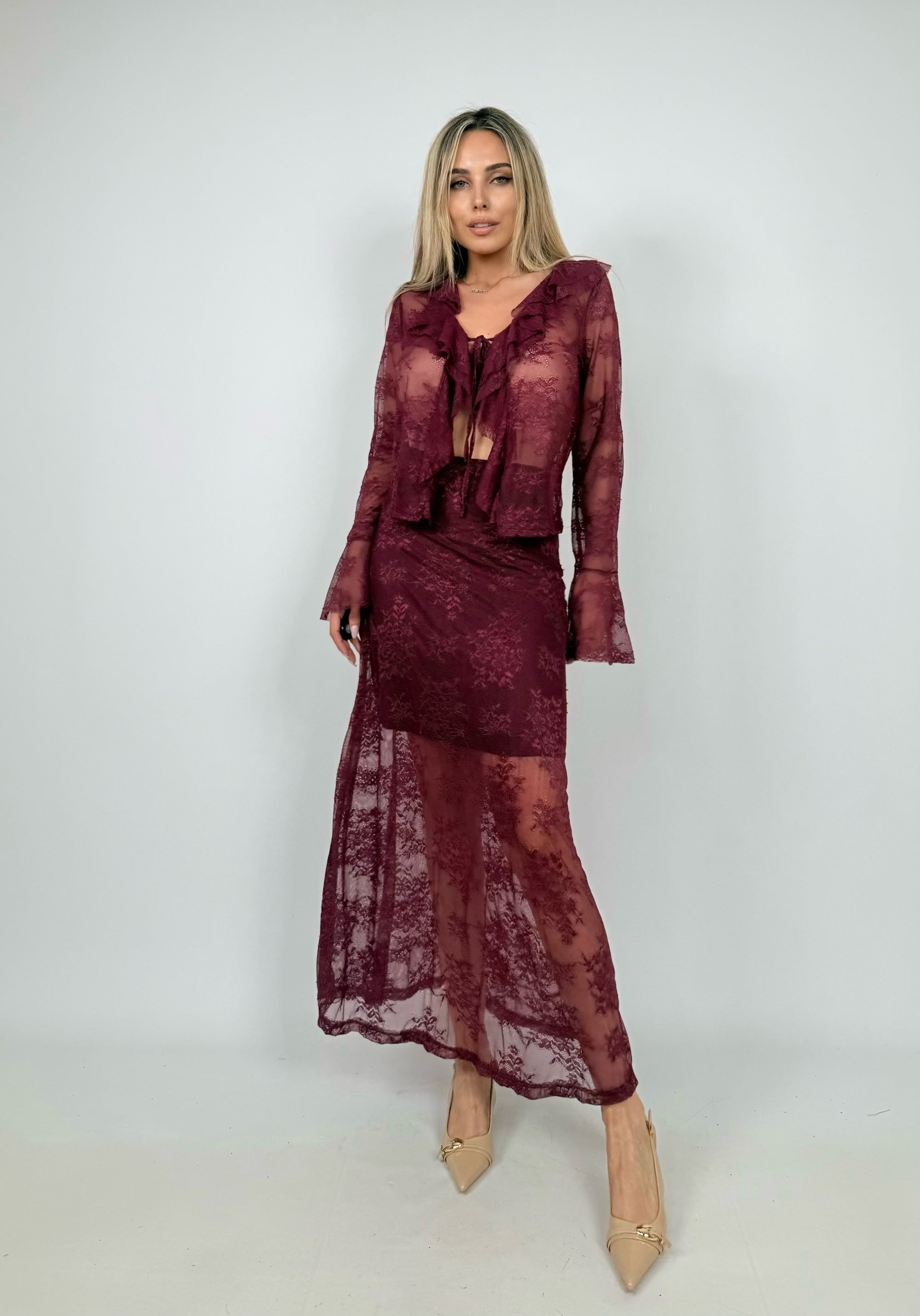 Cardigan Macramè