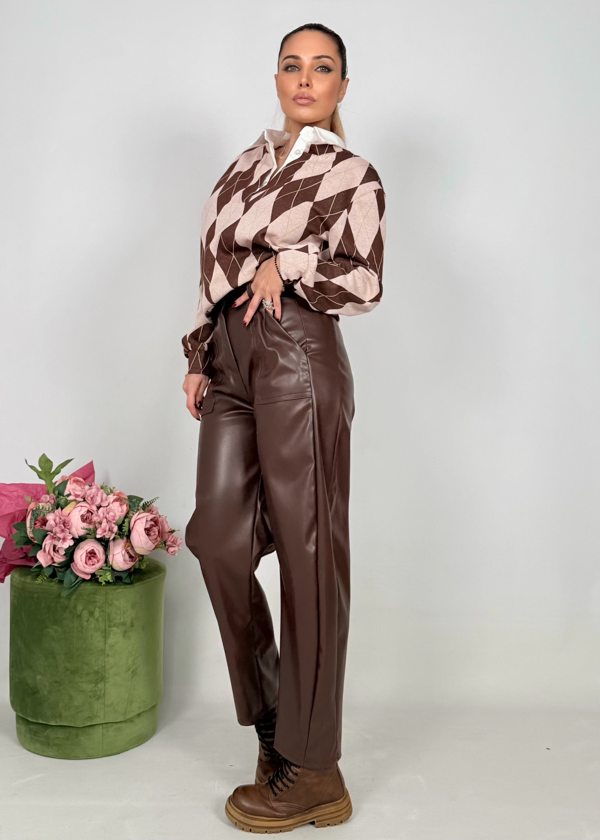 Pantalone Balloon Ecopelle