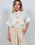 Camicia 100% Cotone Con Spille