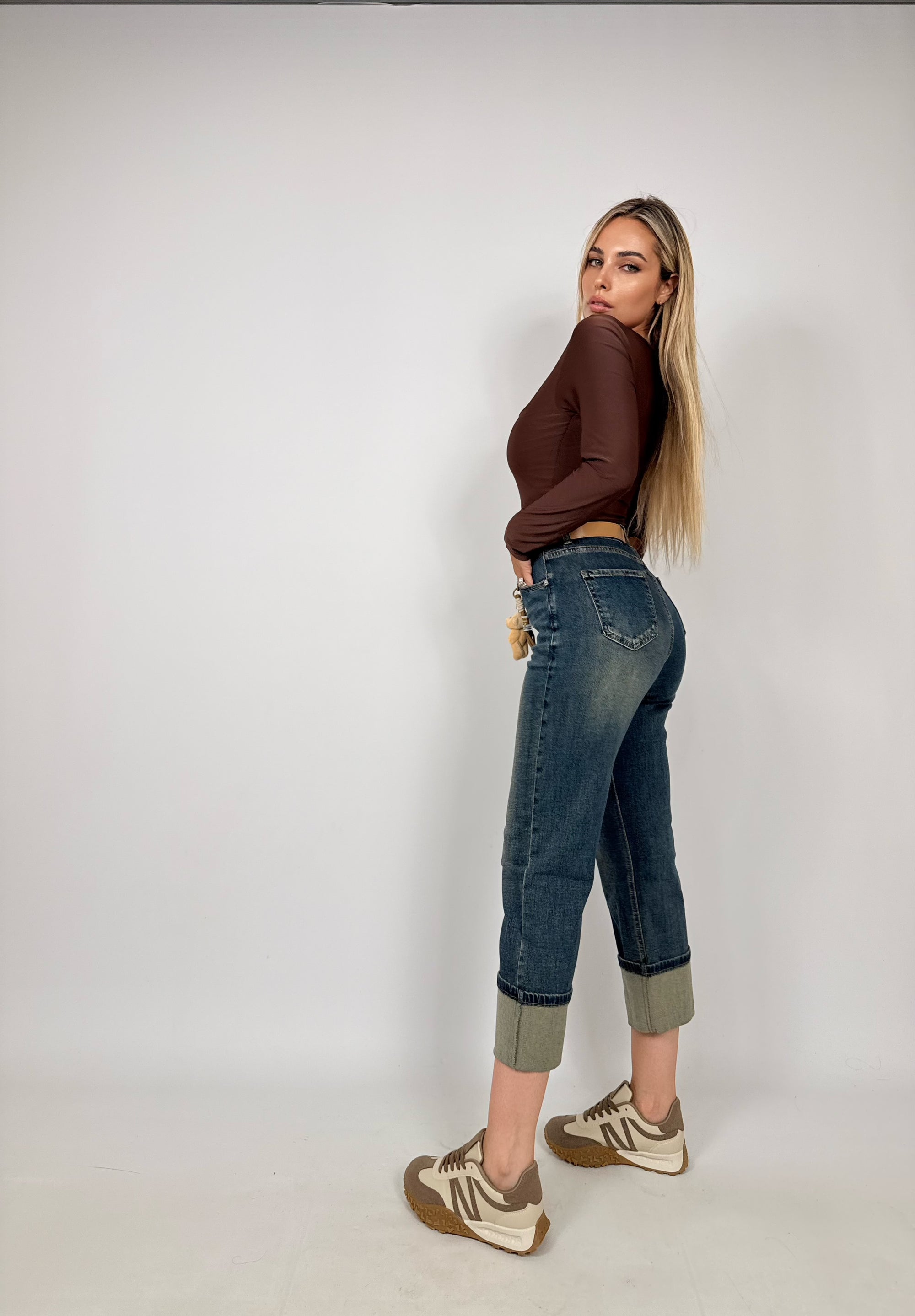 Jeans Cropped Teddy