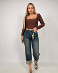Jeans Cropped Teddy