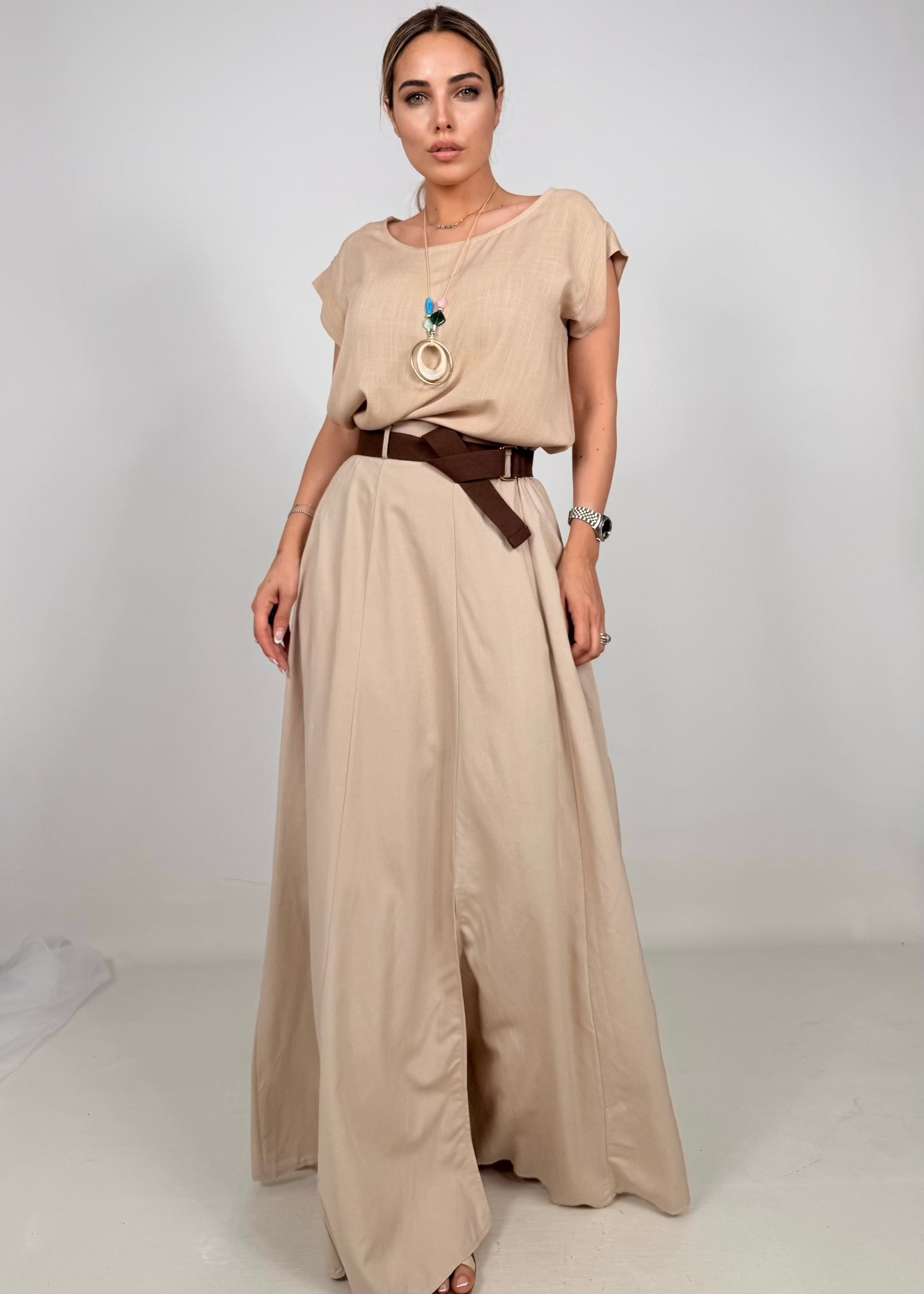 Blusa 100% Viscosa Con Collana