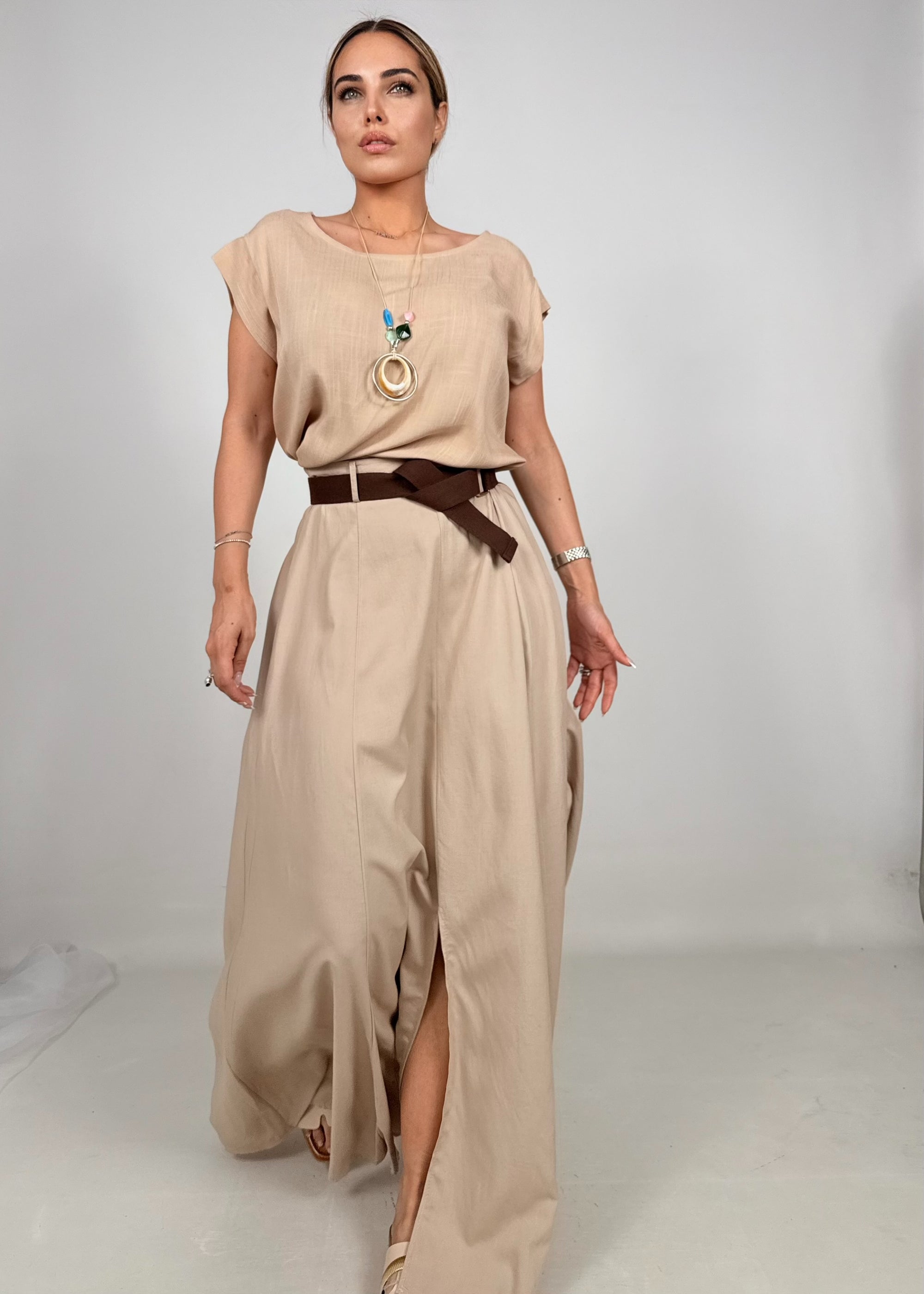 Blusa 100% Viscosa Con Collana