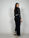 Bolero Crop Ecopelle